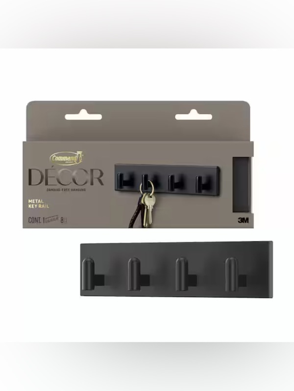 Command Decor Metal Key Rail